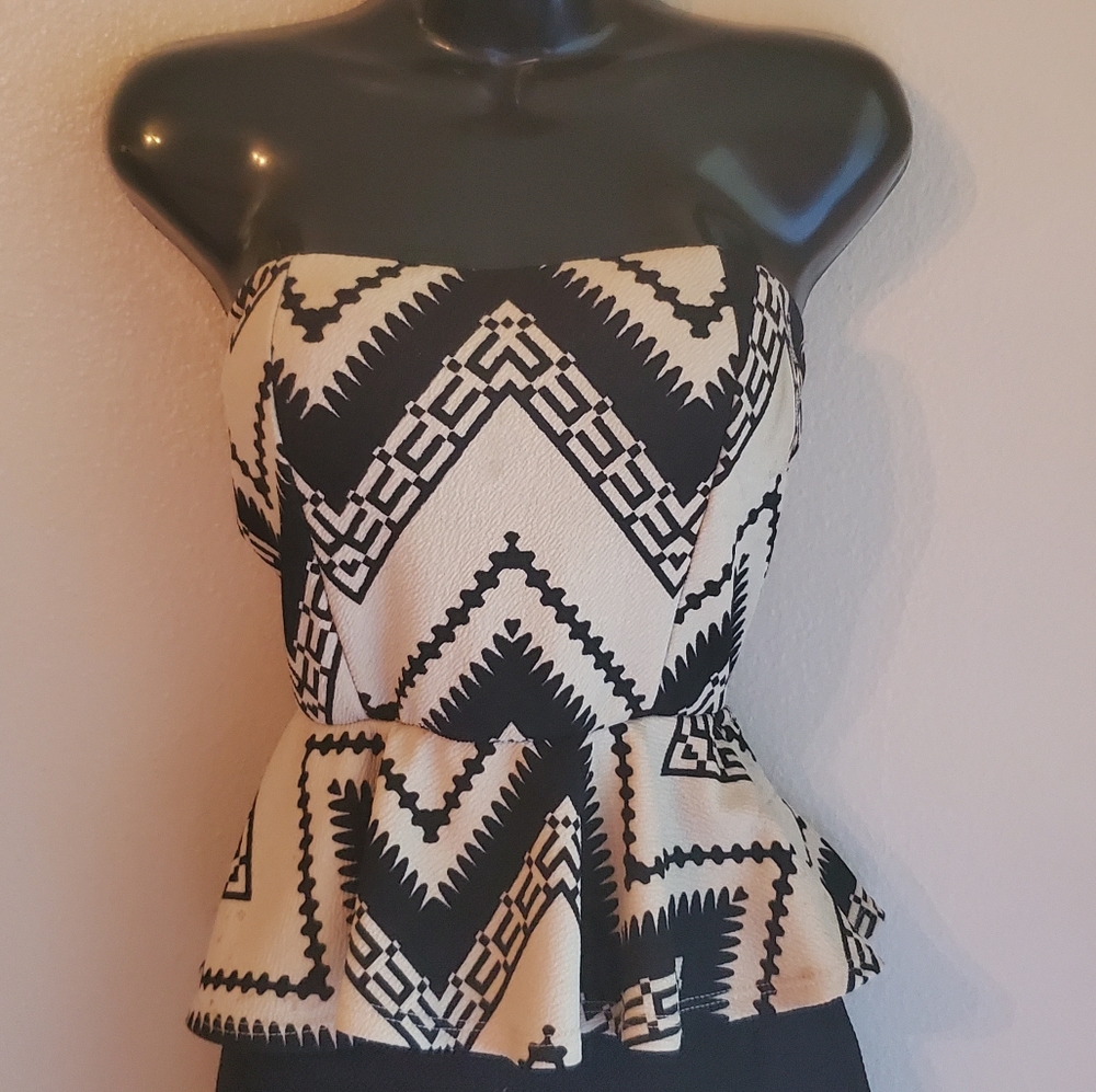 Flared Strapless Top